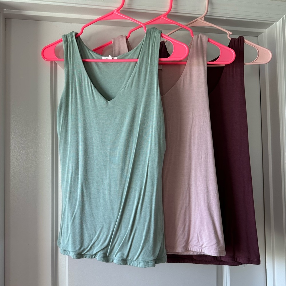 Maurices Tank Tops - Mint, Blush, and Maroon
